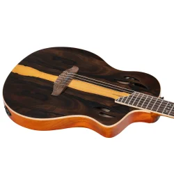 Ortega RTP-LTD TourPlayer Serien Nylonstrenget Guitar m/mikrofon, thin body &amp; slim neck inkl. taske (Ziricote Gloss)