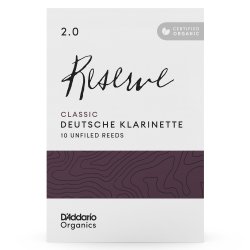 D'Addario Woodwinds ORCR1020D Org. Reserve Classic German Klarinet rrblad 10-p 2.0
