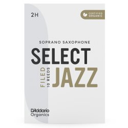 D'Addario Woodwinds ORSF10SSX2H Org. Select Jazz Filed Sopran-sax r�rblad 10-p. 2H