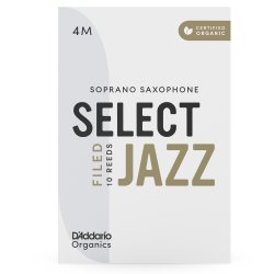 D'Addario Woodwinds ORSF10SSX4M Org. Select Jazz Filed Sopran-sax r�rblad 10-p. 4M