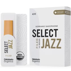 D'Addario Woodwinds ORSF10SSX4M Org. Select Jazz Filed Sopran-sax r�rblad 10-p. 4M