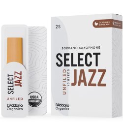 D'Addario Woodwinds ORRS10SSX2S Org. Select Jazz Un-Filed Sopran-sax r�rblad 10-p. 2S