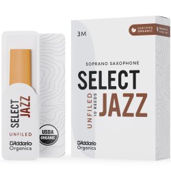 D'Addario Woodwinds ORRS10SSX3M Org. Select Jazz Un-Filed Sopran-sax r�rblad 10-p. 3M
