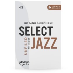 D'Addario Woodwinds ORRS10SSX4S Org. Select Jazz Un-Filed Sopran-sax r�rblad 10-p. 4S