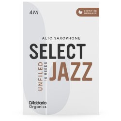 D'Addario Woodwinds ORRS10ASX4M Org. Select Jazz Un-Filed Alt-sax r�rblad 10-p. 4M