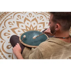 Meinl Sonic Energy CSTD1DG Kompakt Steel Tongue Drum (h-mol, 8 Toner, 432 Hz, M�rkegr�n)