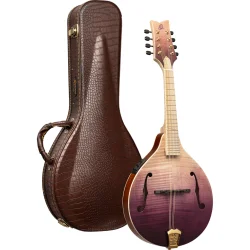 Ortega RMAE200PF Americana Serie A-style Mandolin m/mikkrofon inkl. kuffert (Flamed Maple/Mahogany purple fade)
