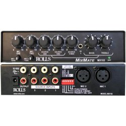 ROLLS MX153 Kompakt mixer med to mikrofoner og tre stereokilder