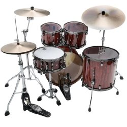 Tama LGB42BSQ-GNQ S.L.P. G-Bubinga 4-delt Trommes�t (stativ &amp; b�kken medf�lger ikke) 