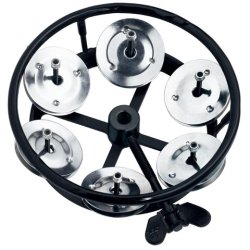 Meinl Percussion TMT2A-B ABS Trum-Tamburin, Aluminium jingles