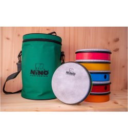NINO Percussion NINOSET45 8" H�ndtromme Rytme S�t (til 6 b�rn) inkl. taske 
