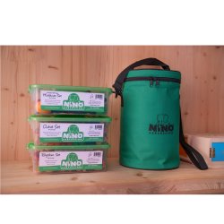 NINO Percussion NINOSET45 8" H�ndtromme Rytme S�t (til 6 b�rn) inkl. taske 