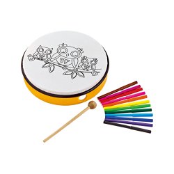 Nino Hndtromme 10'' med hammer, + 12 stk. tuscher