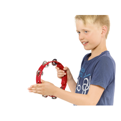 Nino NINO49R Compact ABS Tamburin 8'', Red