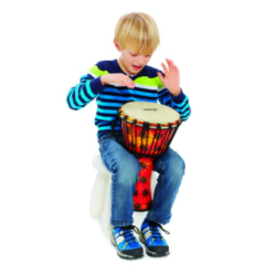 Nino Plastic Djembe 8'', Goat Head