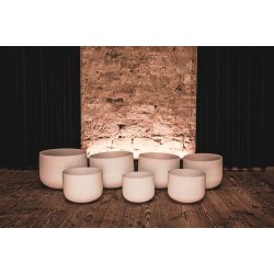 Meinl Sonic Energy CSBSETCHA 7-delt Hvidfrostede Krystal Syngesk�l Chakra S�t 