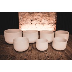 Meinl Sonic Energy CSBSETCHA 7-delt Hvidfrostede Krystal Syngesk�l Chakra S�t 