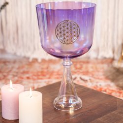 Meinl Sonic Energy CSC8FPFOL Crystal Singing Chalice, Heart Chakra, 20cm, F3