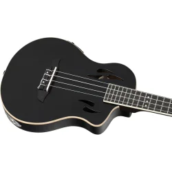 Ortega RTPS-U-SBK TourPlayer Serien Tenor Ukulele m/mikrofon inkl taske (Matte Sort)