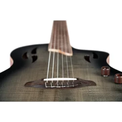 Ortega RTPG-LS1 TourPlayer Serien Nylonstrenget Guitar m/mikrofon, thin body &amp; slim neck inkl. taske (Grey Burst)
