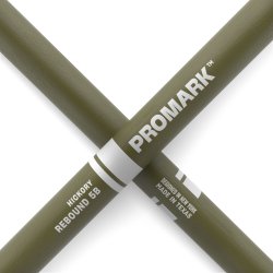 Promark RBH595AW-GREEN Rebound 5B Painted Hickory Acorn Wood Tip Trommestikker (Army Green)