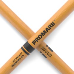 Promark R5AAGC Rebound 5A ActiveGrip Clear Hickory Acorn Woop Tip Trommestikker 