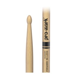 Promark TX5ALW Classic Forward 5A Long Lacquered Hickory Oval Wood Tip Trommestikker 