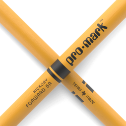 Promark TX5AW-YELLOW Classic Forward 5A Painted Hickory Oval Wood Tip Trommestikker (Promark Yellow)