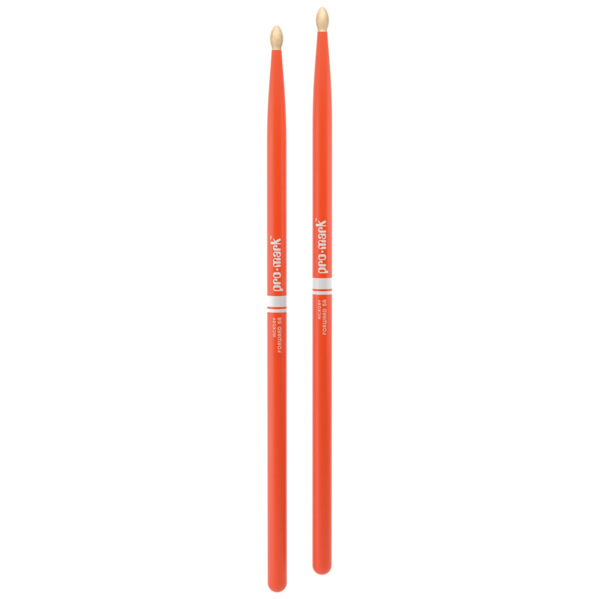Promark TX5AW-ORANGE Classic Forward 5A Painted Hickory Oval Wood Tip ...