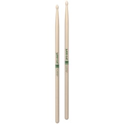 Promark TXR5AW Classic Forward 5A Raw Hickory Oval Wood Tip Trommestikker
