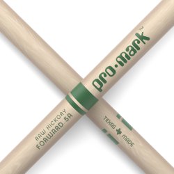 Promark TXR5AW Classic Forward 5A Raw Hickory Oval Wood Tip Trommestikker