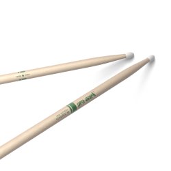 Promark TXR5BN Classic Forward 5B Raw Hickory Oval Nylon Tip Trommestikker 