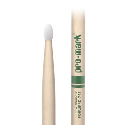 Promark TXR747N Classic Forward 747 Raw Hickory Oval Nylon Tip Trommestikker