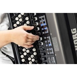 KORG FSUP-B-MBK FISA Suprema Aero Digital Button Accordion Avanceret Digital Harmonika m/knapper