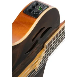 Ortega RTP-LTD TourPlayer Serien Nylonstrenget Guitar m/mikrofon, thin body &amp; slim neck inkl. taske (Ziricote Gloss)