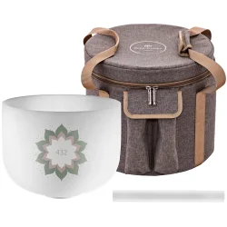 Meinl Sonic Energy CSB432LF 9''/22cm Hvid-Frosted Krystal Syngesk�le (432 Hz, Node A4, Lotus Flower)