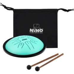 NINO Percussion NINO982 Mini Melody Serien Small Steel Tongue Drum �18cm (gr�n, g-mol, 8 toner) inkl. pose &amp; k�ller�