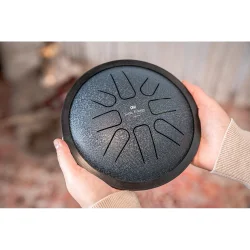 Meinl Sonic Energy SSTD2NB 7" Small Steel Tongue Drum (G-mol, marinebl�) inkl. pose &amp; k�ller 