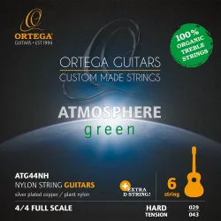 Ortega ATG44NH Atmosphere Green Hard Tension 4/4 Klassisk Guitar Strenges�t 