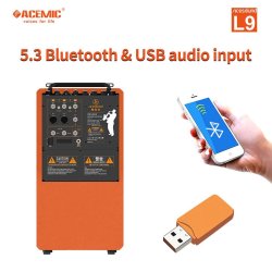 Acemic L9 Aktiv udendrs hjttaler m/indbygget genopladelig batteri 