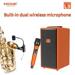 Acemic L9 Aktiv udendrs hjttaler m/indbygget genopladelig batteri 