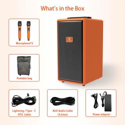 Acemic L9 Aktiv udendrs hjttaler m/indbygget genopladelig batteri 