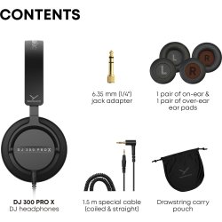 Beyerdynamic DJ 300 PRO X Professionelle Lukkede On/Over-Ear DJ Hovedtelefoner 
