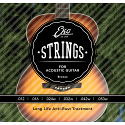 EKO Guitars ACB1253M 80/20 Bronze Medium 12-53 Western Guitar Strenges�t