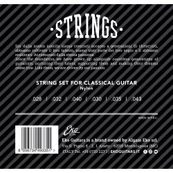 EKO Guitars CL2843M Classical Nylon Medium Tension 28-43 Klassisk Guitar Strenges�t