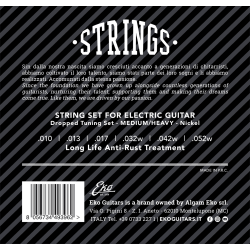EKO Guitars EL1052HB Nickel Light Top Heavy Bottom 10-52 Elektrisk Guitar Strenges�t