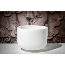 Meinl Sonic Energy CSB12D Hvidfrosted Krystal Syngesk�l (12"/30cm, 432 Hz, Node D4, Sakral Chakra)