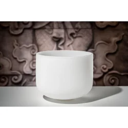 Meinl Sonic Energy CSB12F Hvidfrosted Krystal Syngesk�l (12"/30cm, 432 Hz, Node F4, Hjerte Chakra)