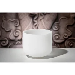 Meinl Sonic Energy CSB9A Hvidfrosted Krystal Syngesk�l (9"/23cm, 432 Hz, Node A4, Pande Chakra)