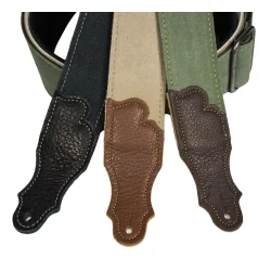 Franklin Strap DD-OL-CH Distressed Canvas 2� Distressed Bomuldsl�rred/L�der End Tab Guitarrem